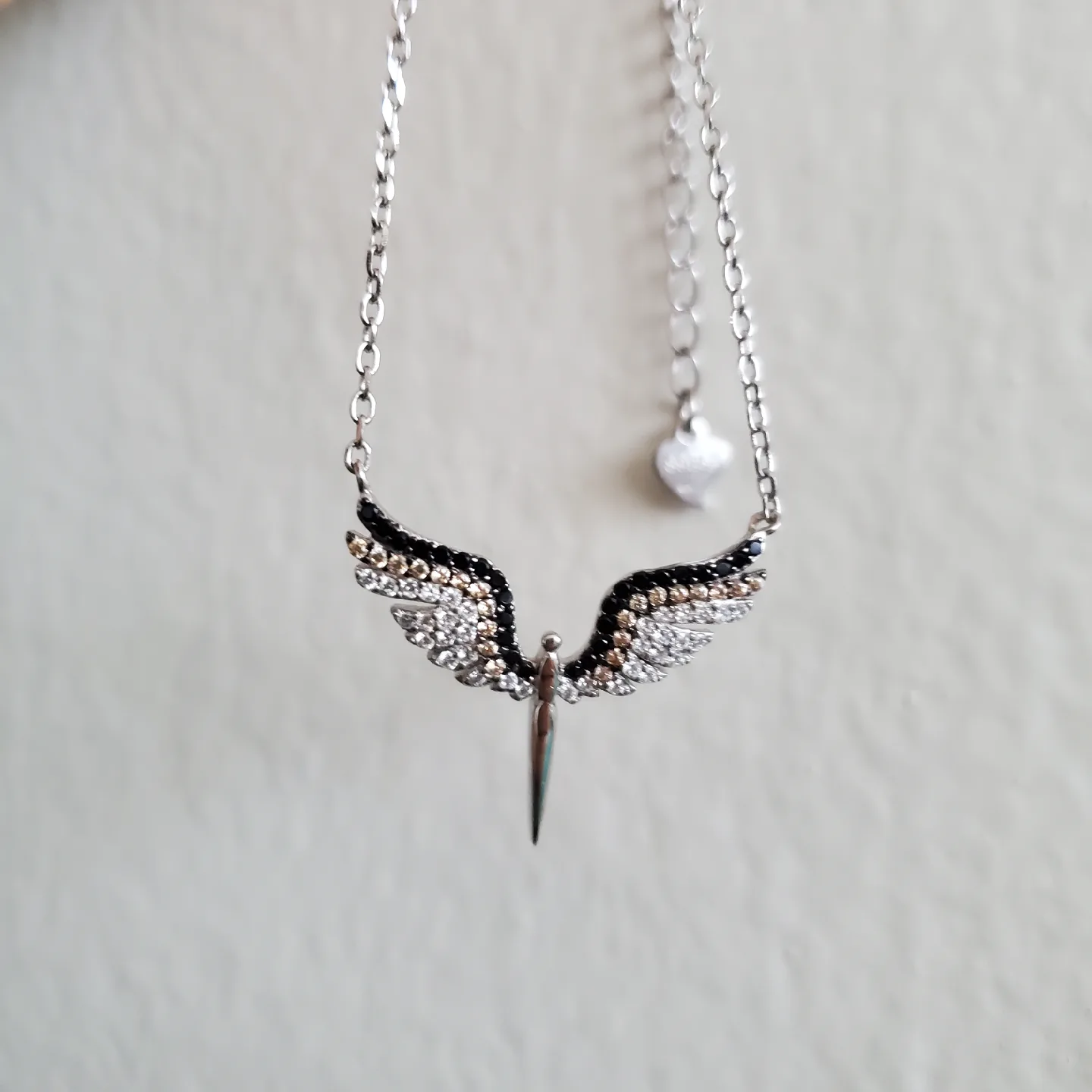Sterling Silver S925 Angel Wing Necklace thumbnail