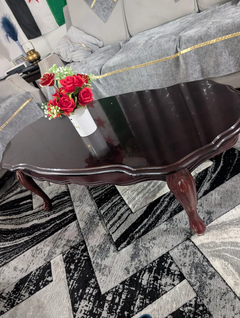 Home Decor Items: Rug, Curtains, and Coffee Table image indicator(4)