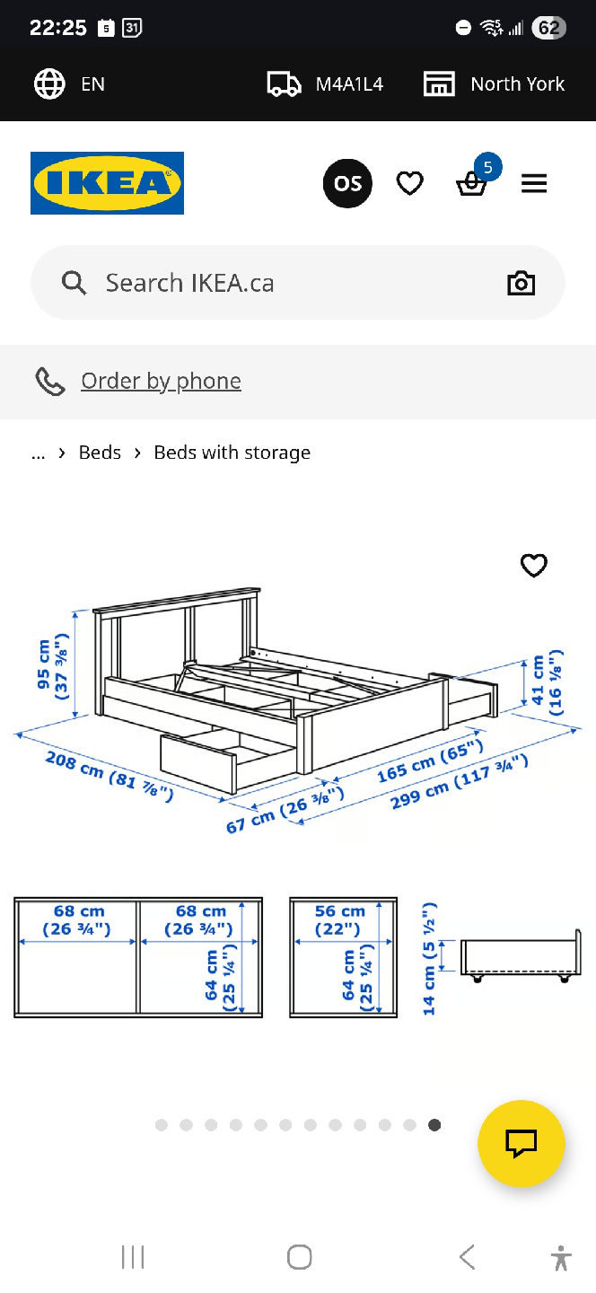 SONGESAND Queen Bed Frame with 4 Storage – Like New (White) - photo 4