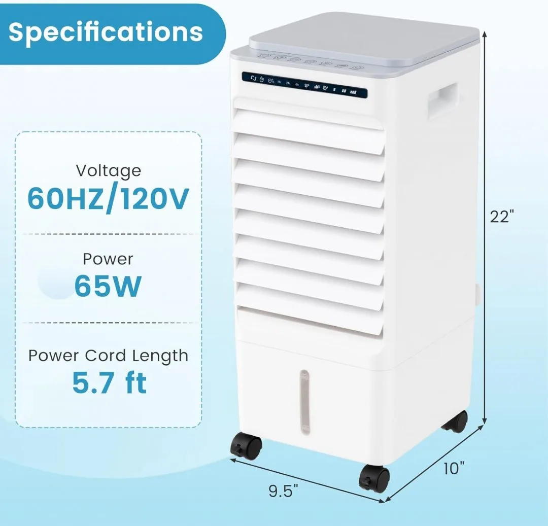 Costway Evaporative Air Cooler with Humidifier image indicator(2)