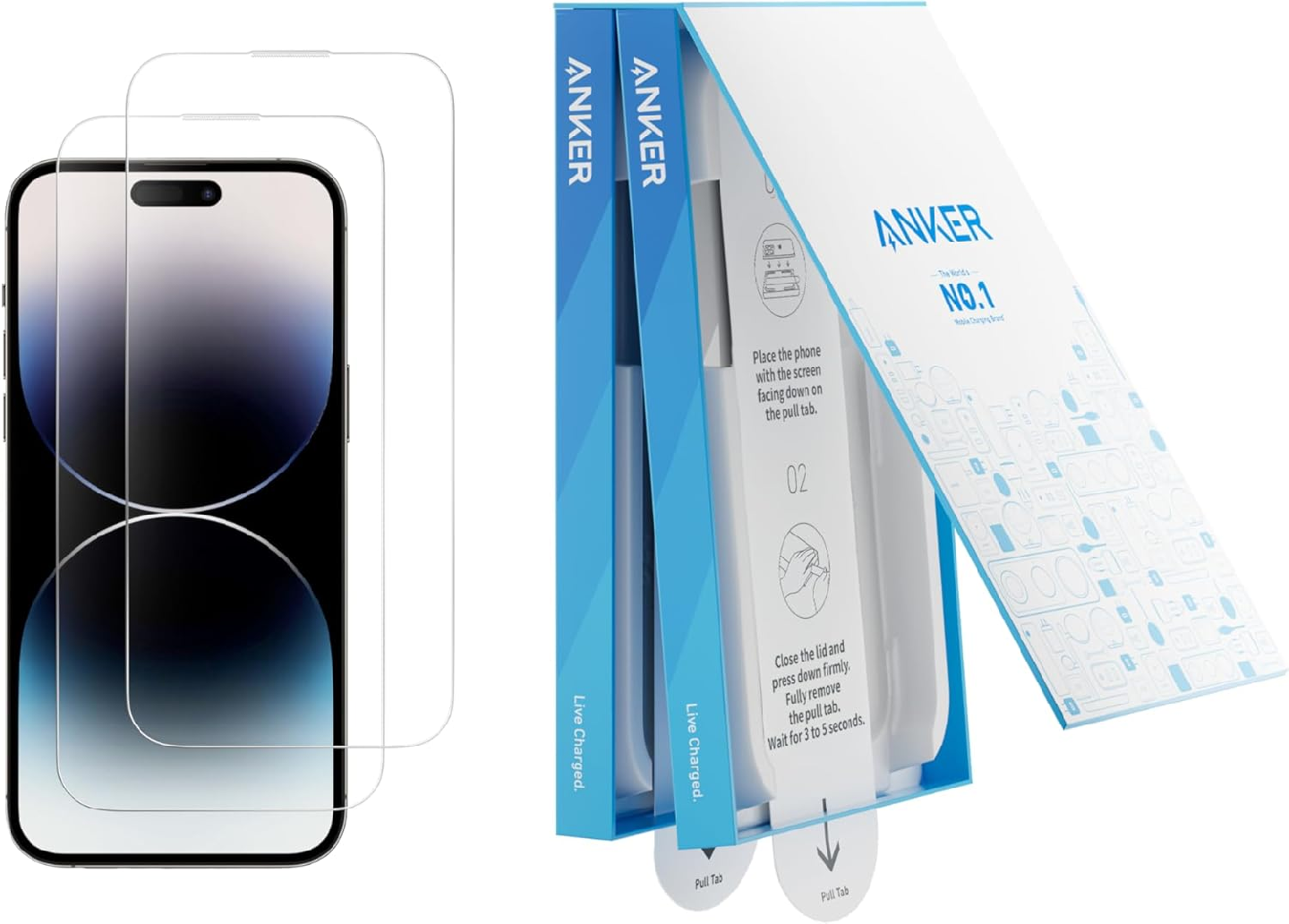 Anker 2-Pack Screen Protector for iPhone14 Pro Max