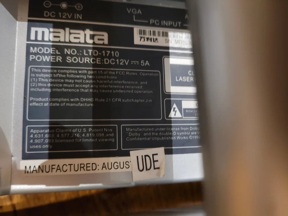 Malata LTD-1710 LCD TV with Power Adapter🥕 image indicator(8)