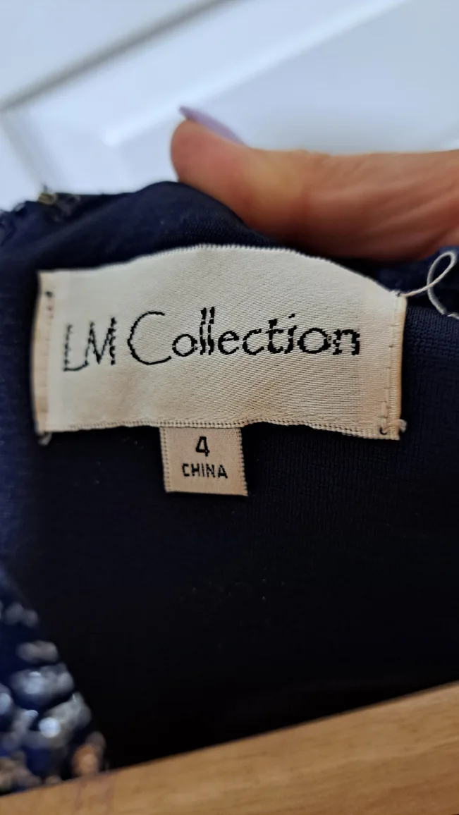 LM Collection Navy Blue Lace Dress - Size 4 image indicator(2)