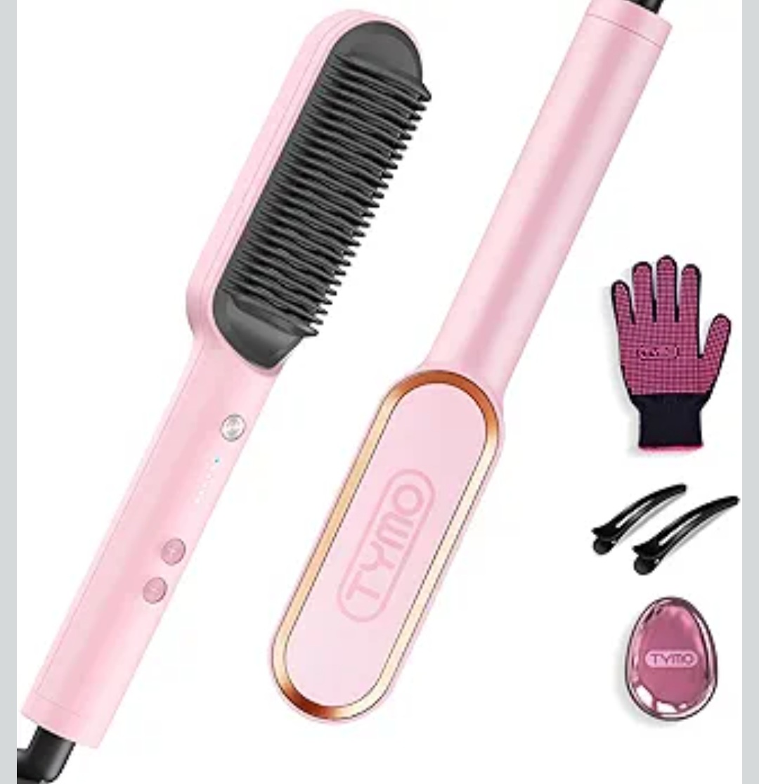 TYMO Ring Hair Straightening Comb - Pink