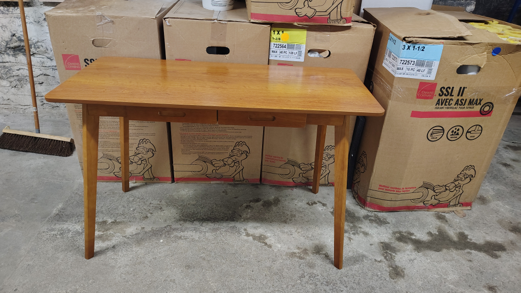Wooden Desk with Two Drawers