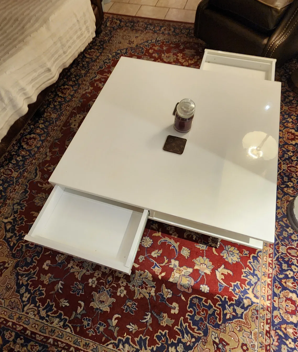 Wayfair High Gloss White Coffee Table image indicator(2)