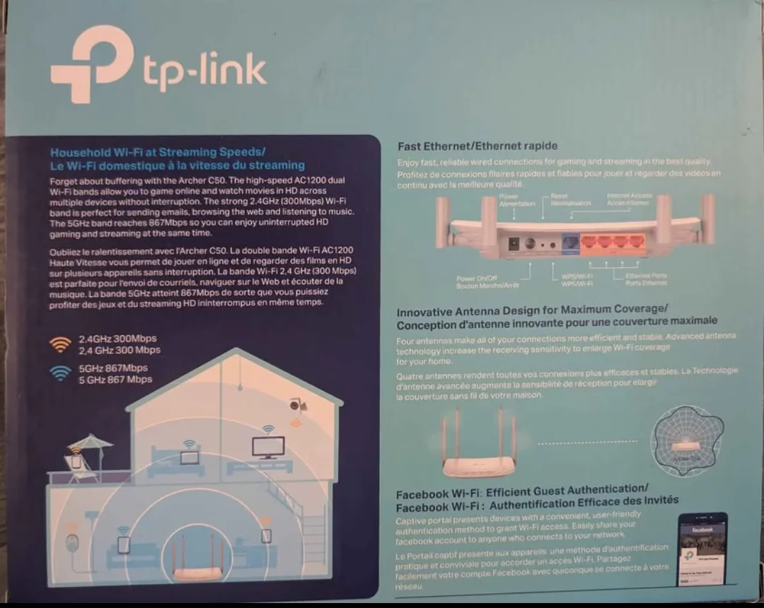 TP-Link Archer C50 AC1200 Wireless Router image indicator(2)