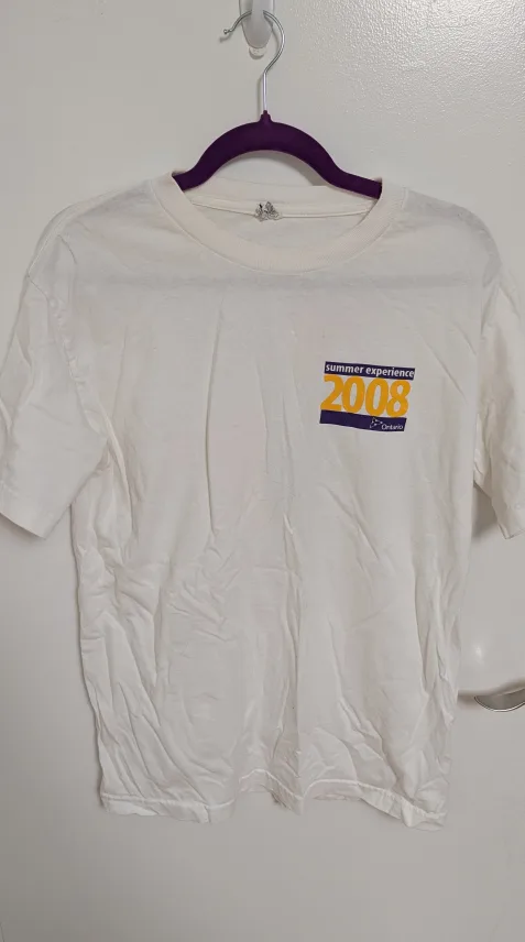 White Cotton Summer Experience 2008 T-Shirt - Size Men's Medium thumbnail
