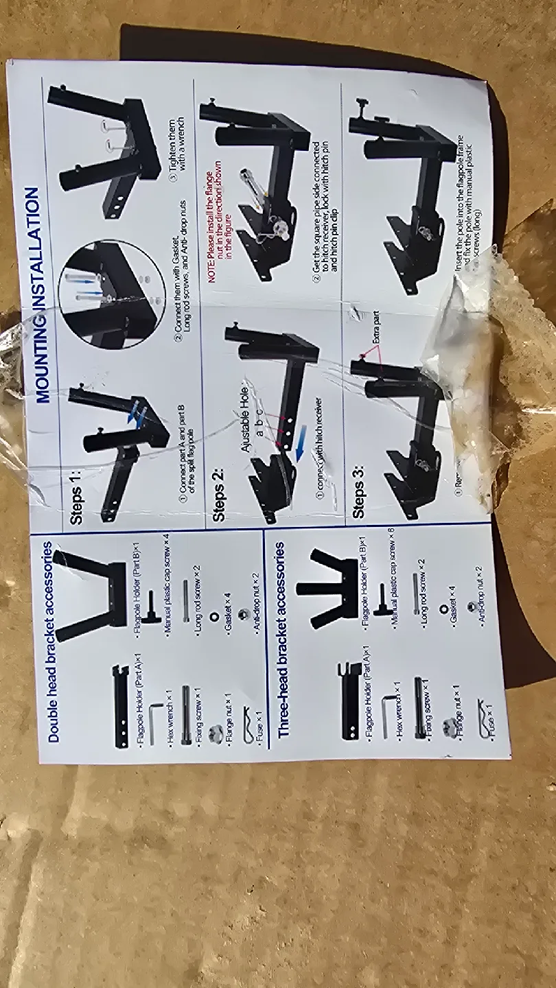 Curt Trailer Hitch Receiver + Hitch flag extension image indicator(4)