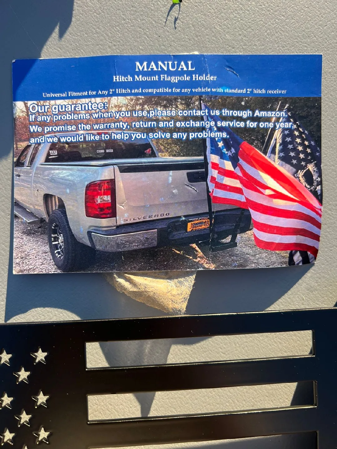 Curt Trailer Hitch Receiver + Hitch flag extension image indicator(6)