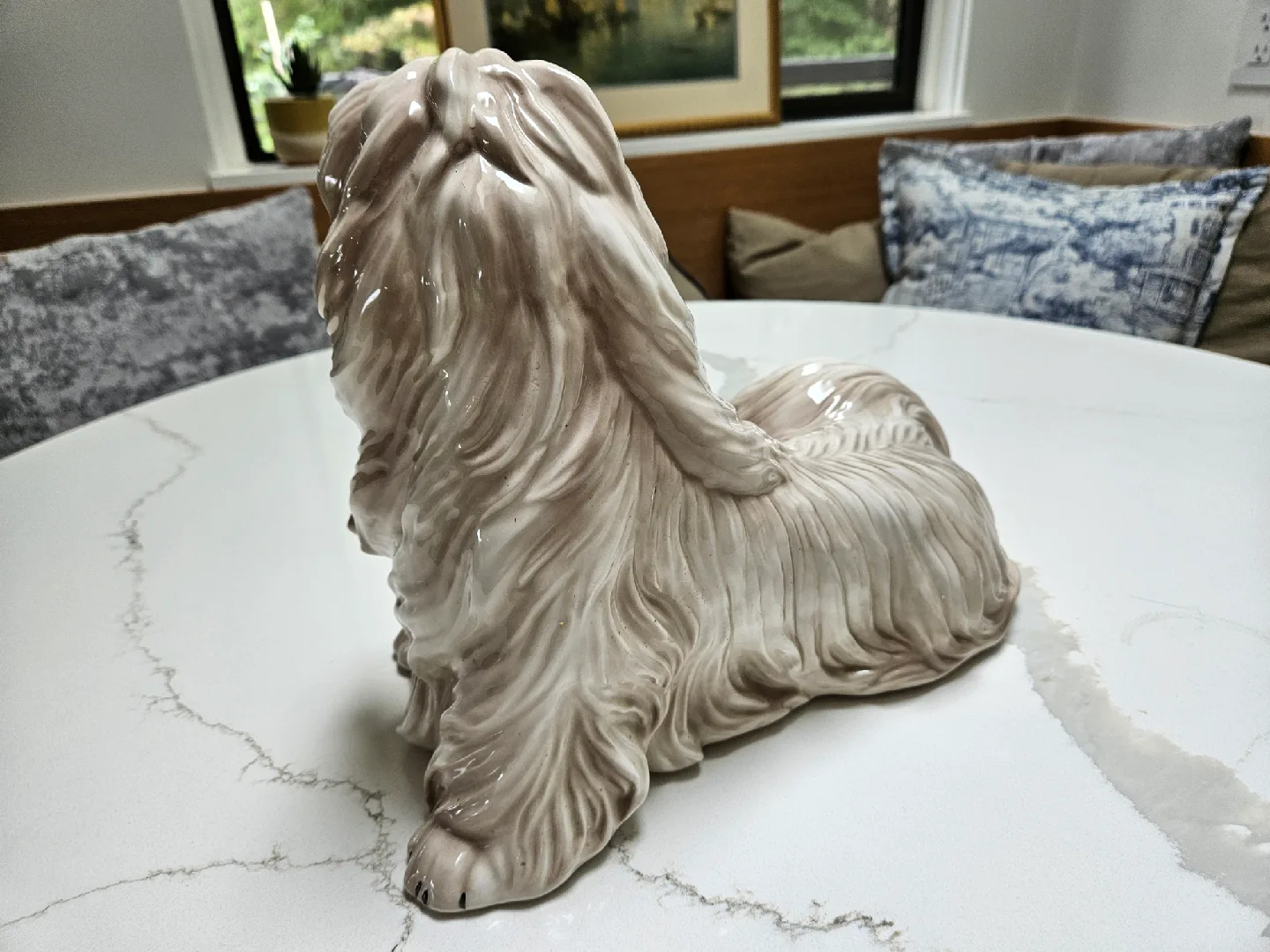 Made in Italy Ronzan Large Ceramic Shih Tzu Dog Figurine image indicator(7)