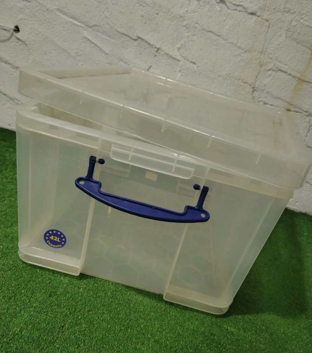 42L Clear Plastic Storage Box thumbnail