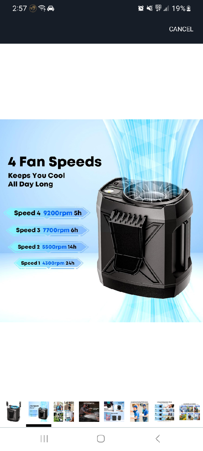 Brand new 🇨🇦 ✨️ Portable Mini Fan, Rechargeable - photo 5