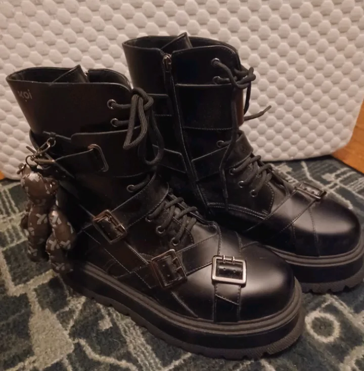 Koi Footwear Black Platform Boots image indicator(2)