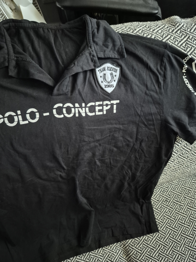 Polo Concept Team Eleven Black Polo Shirt
