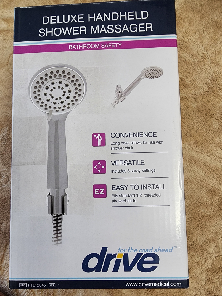 Drive Deluxe Handheld Shower Massager - New in Box - photo 3