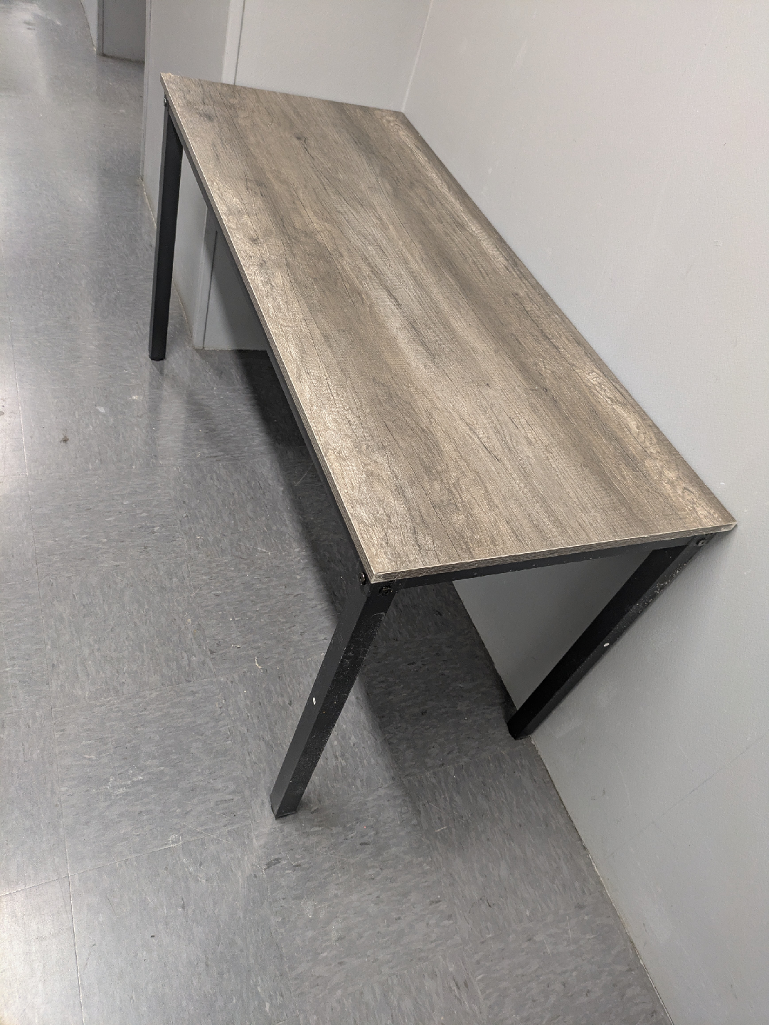 Simple Desk with Metal Frame