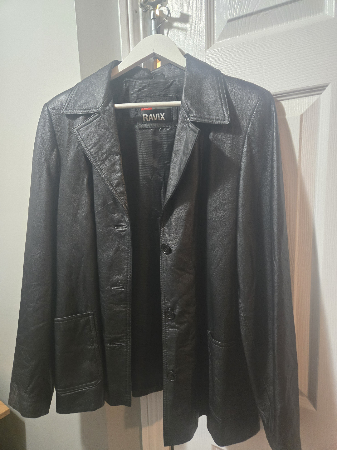 Ravix Black Leather Jacket