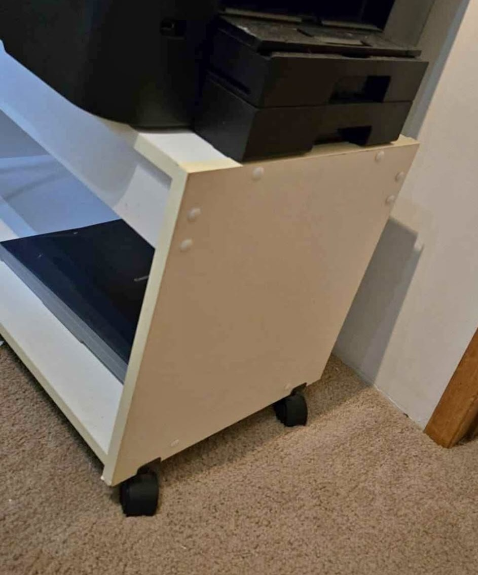 White Storage Unit w/ Wheels - photo 2