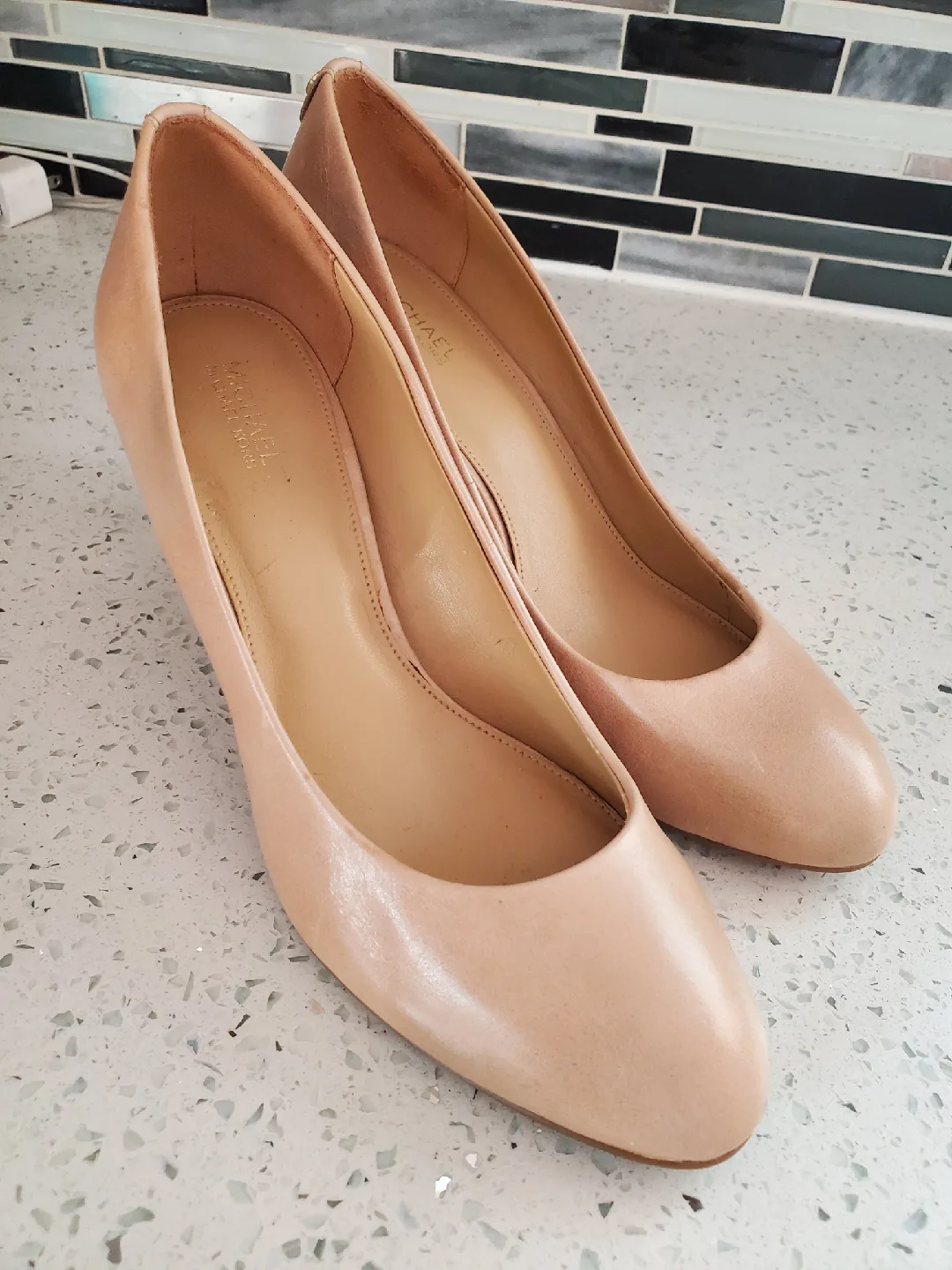 Michael Kors Leather Heels, Size 7 thumbnail