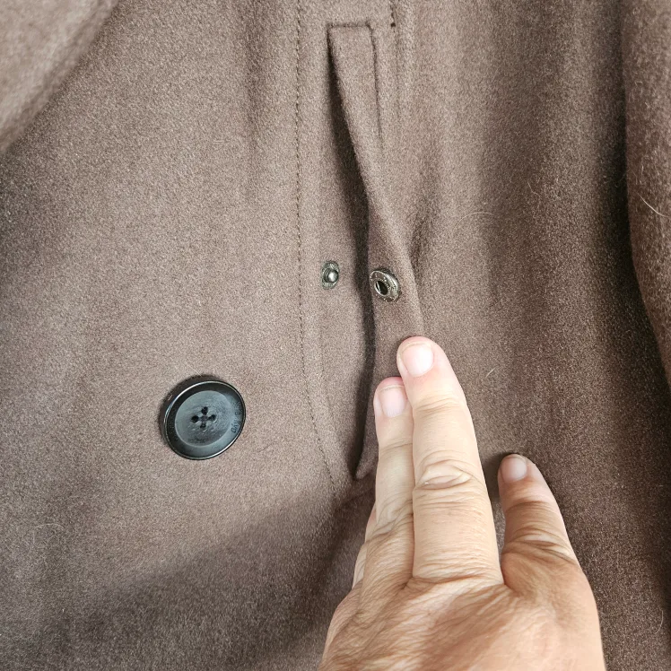 Soia & kyo Brown wool pea coat, Womens Medium image indicator(3)