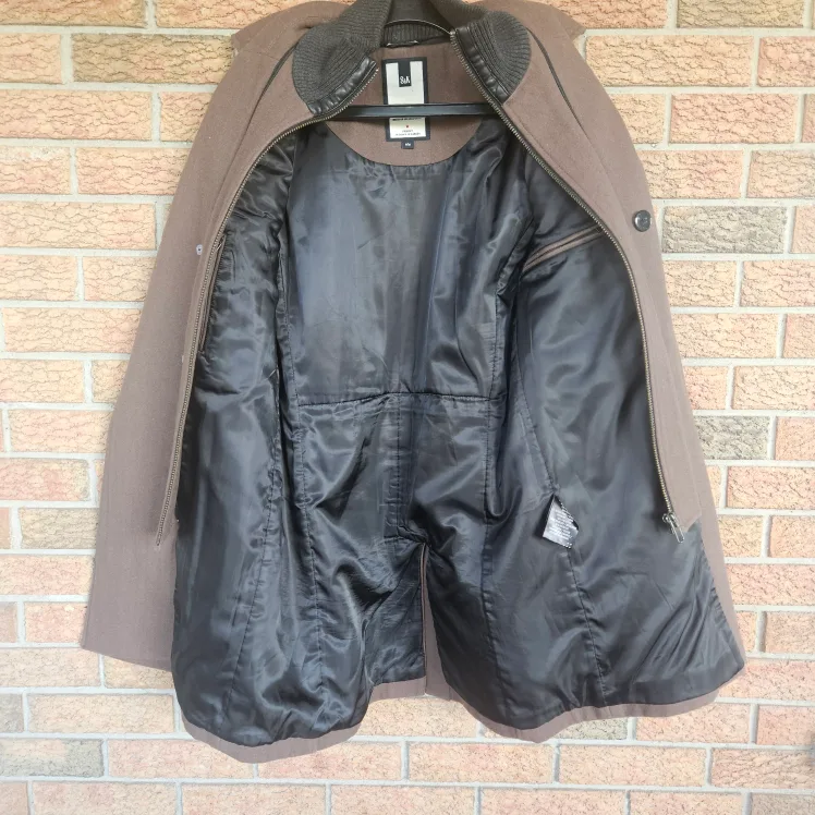 Soia & kyo Brown wool pea coat, Womens Medium image indicator(4)