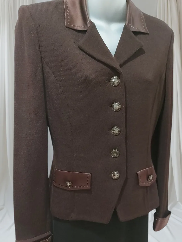 St.john brown Knit Blazer jacket