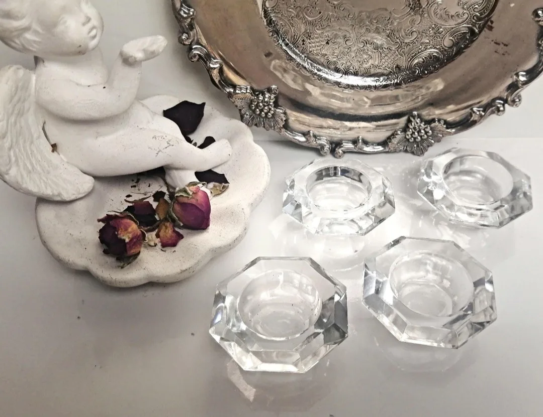 Cut Crystal Candlestick Holders ~ Set of Four image indicator(6)