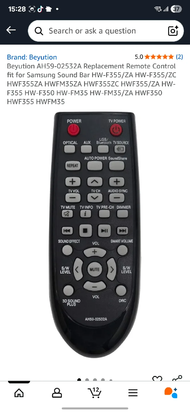 Beyution AH59-02532A Samsung Remote thumbnail
