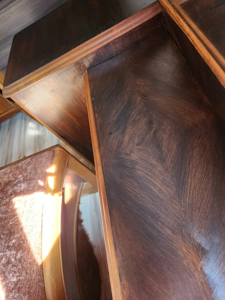 Vintage Vanity Set with Mirror and Stool image indicator(4)