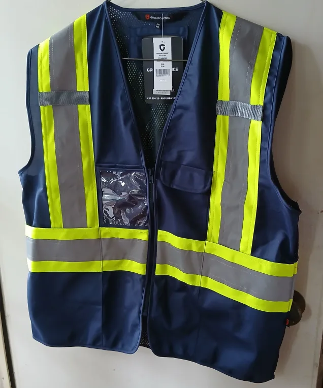 New Ground Force Hi-Vis Safety Vest w/ Zipper - S/M thumbnail