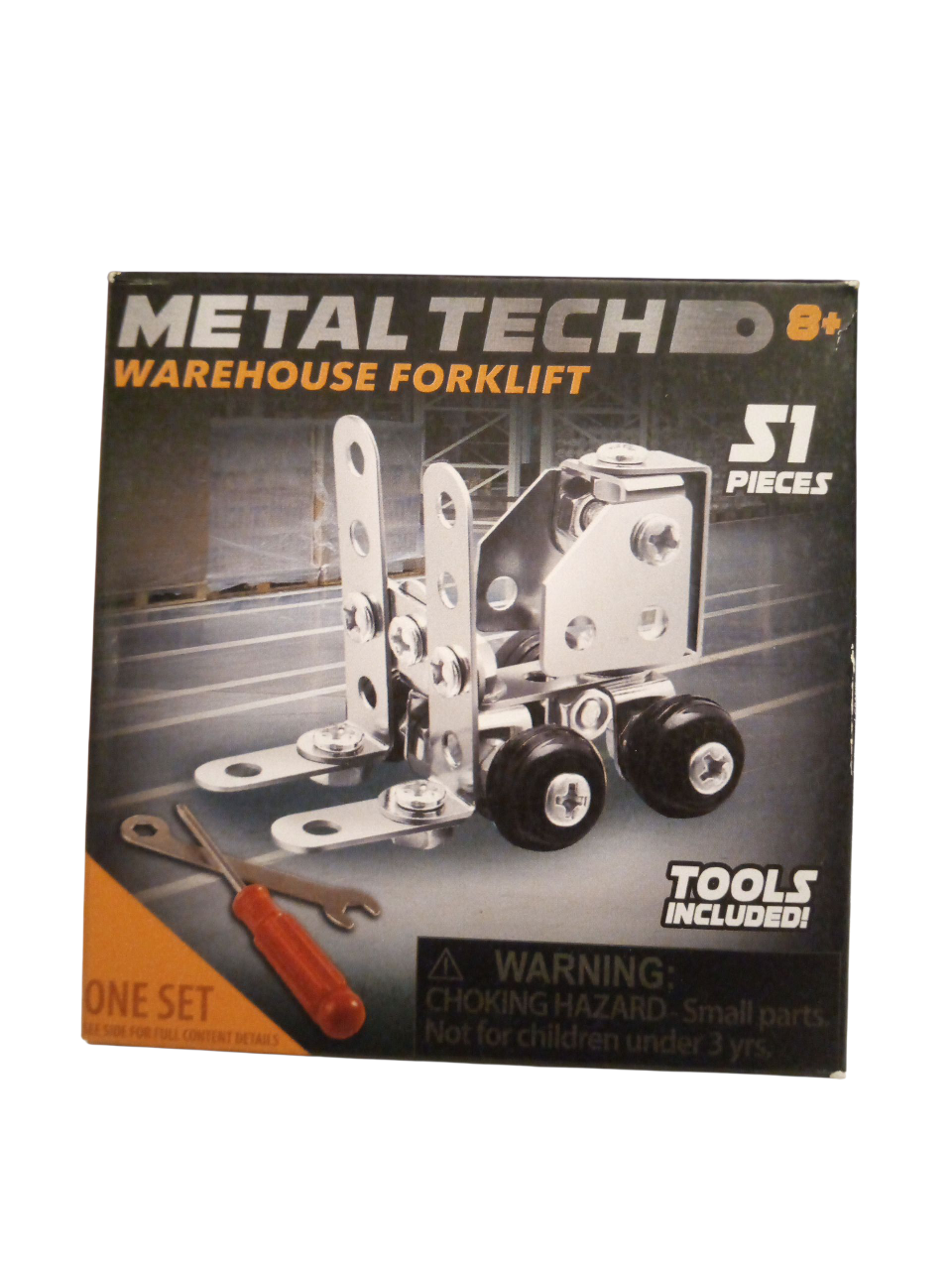 Metal Tech Warehouse Forklift - 51 Pieces, Tools Included