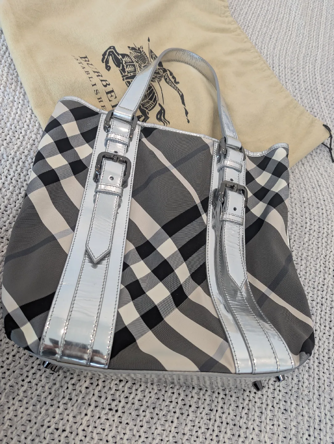 Burberry Plaid Tote Bag