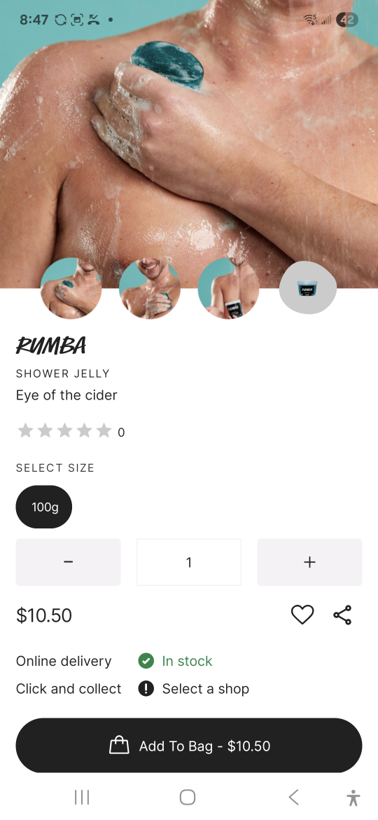 Lush Rumba Shower Jelly 100g