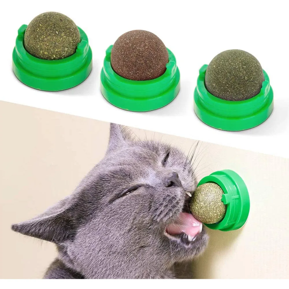 Edible Catnip Toy Balls for cats - Set of 2 (total 8 balls) image indicator(2)