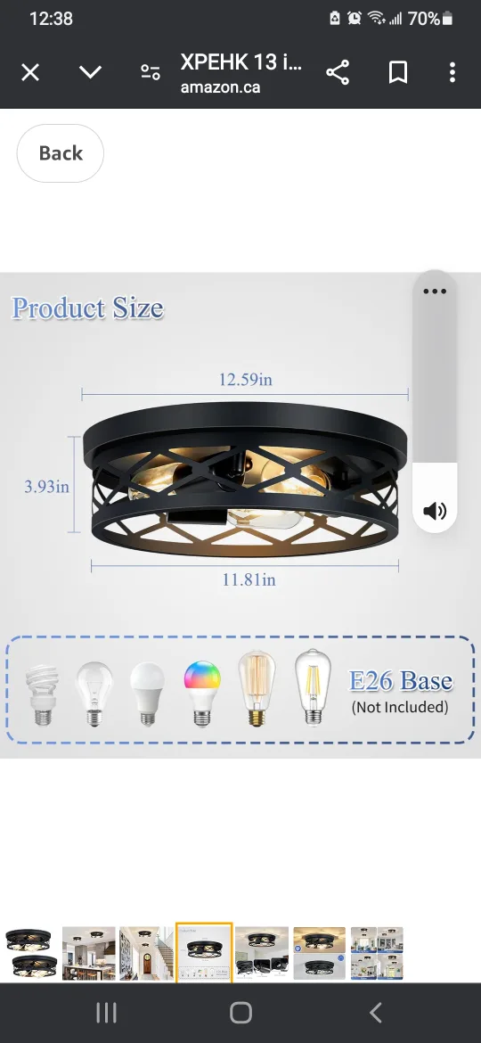 2 Pack Flush Mount Ceiling Light for Kitchen Entry image indicator(5)