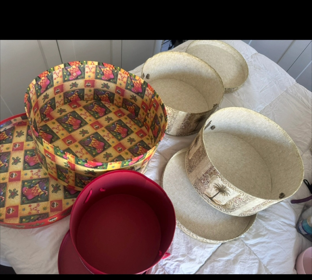 Set of 4 Decorative Round Storage Boxes - photo 4