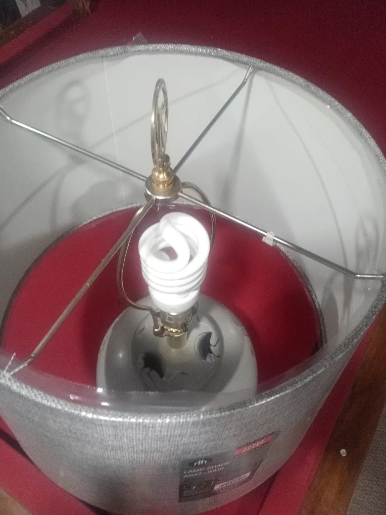 Hometrends Large Lamp Shade & Ceramic Base image indicator(4)