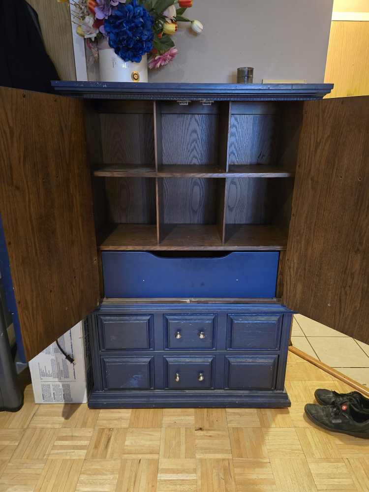 Blue Wooden Armoire - photo 2