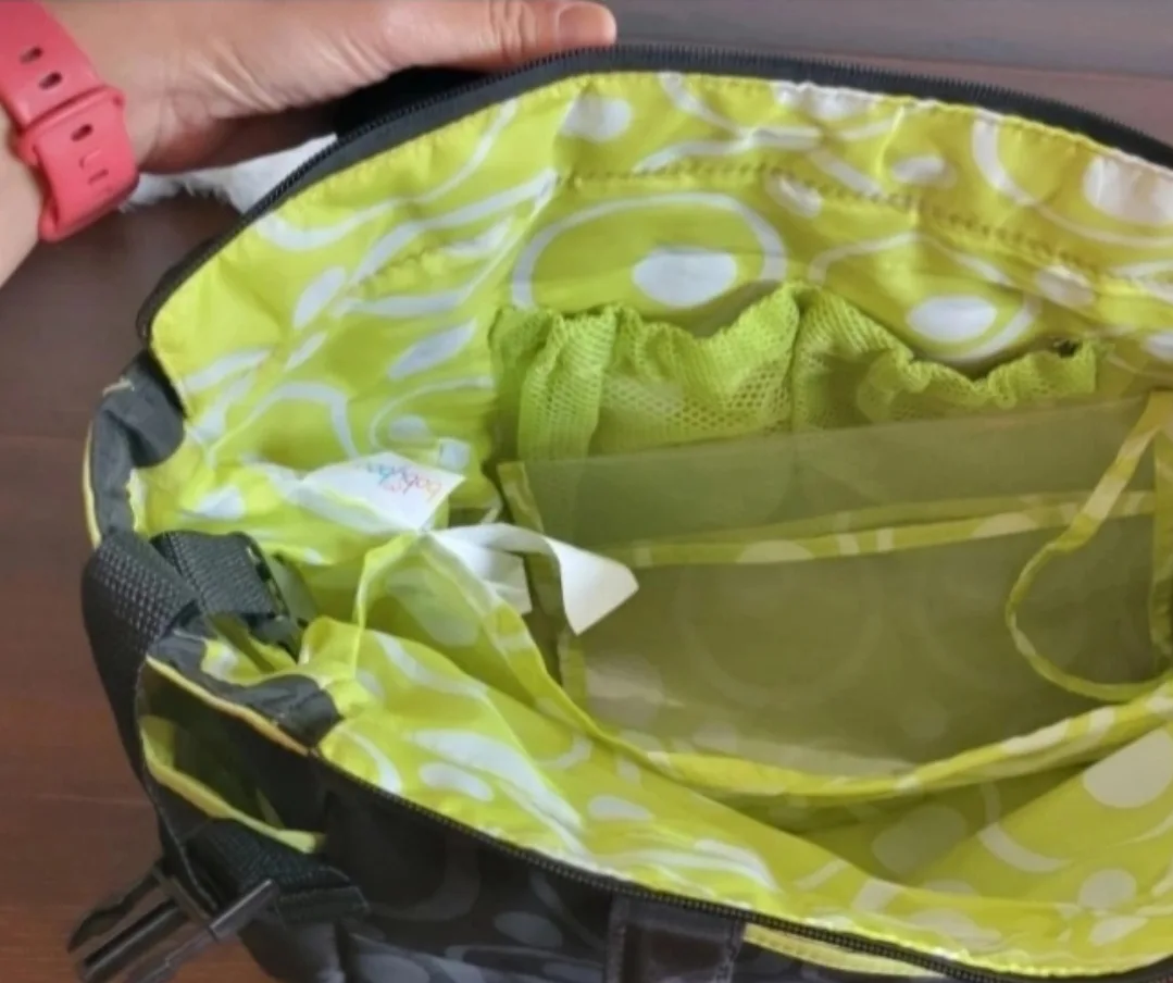 Baby Boom Diaper Bag - Grey with Green Trim image indicator(6)