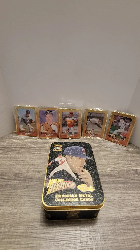 Nolan Ryan Embossed Metal Collector Cards Brand New thumbnail