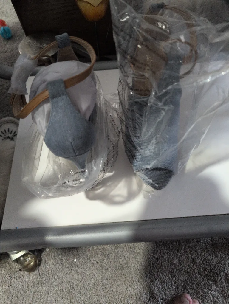 New Denim Heels with Ankle Strap image indicator(2)