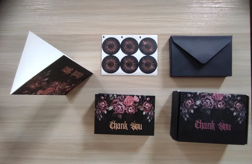Thank You Card Set with Envelopes & Stickers thumbnail
