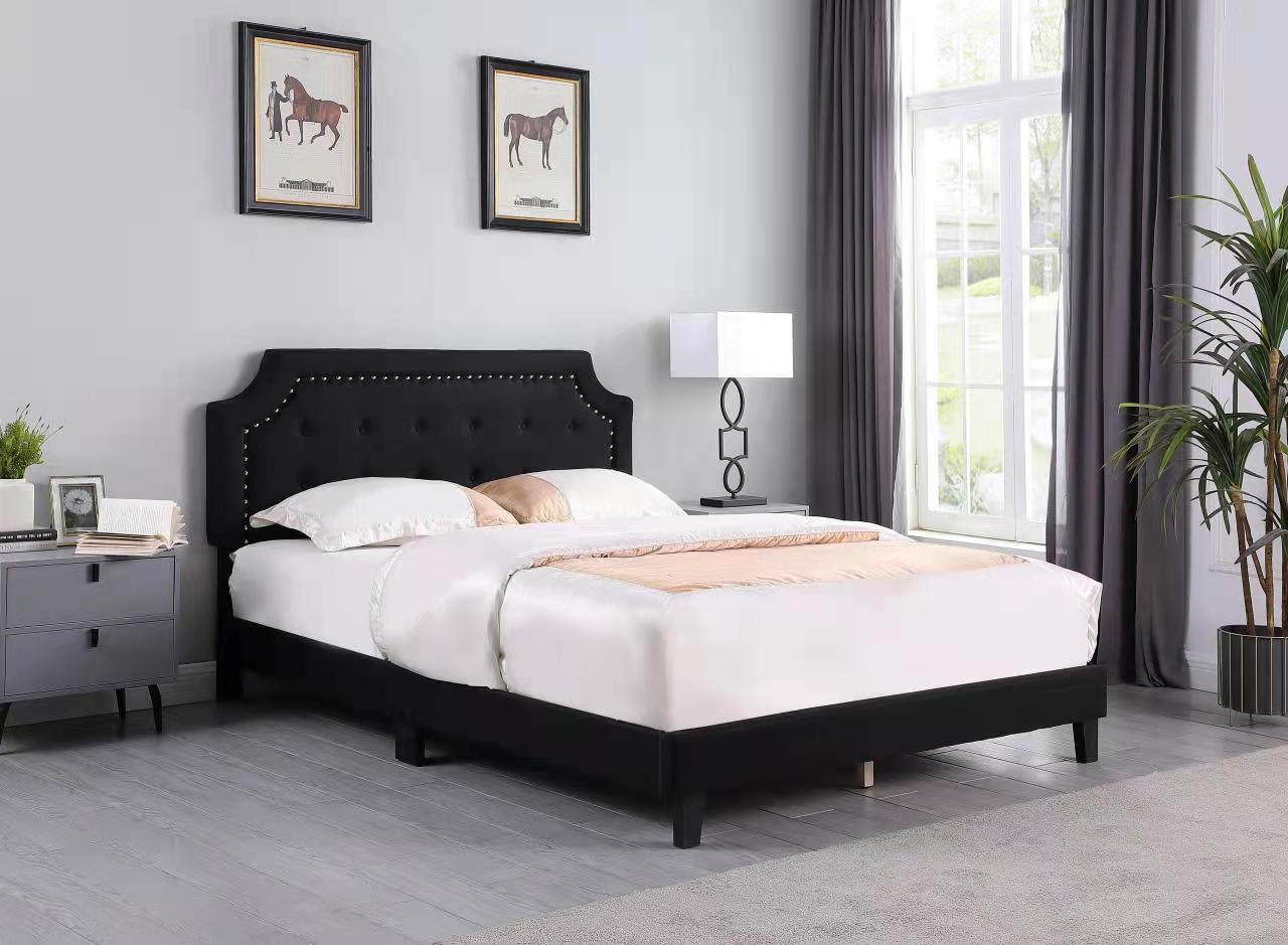 Seasonal Sale on Black Linen Fabric Bed Frame