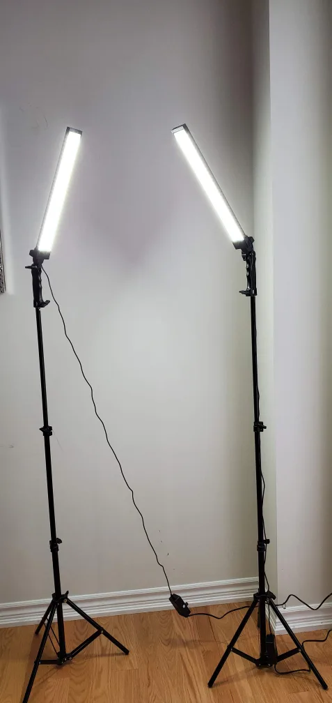 2 LED Video Lights with Stands thumbnail