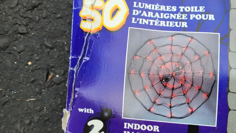 Indoor Halloween Spider Web Light Set image indicator(2)
