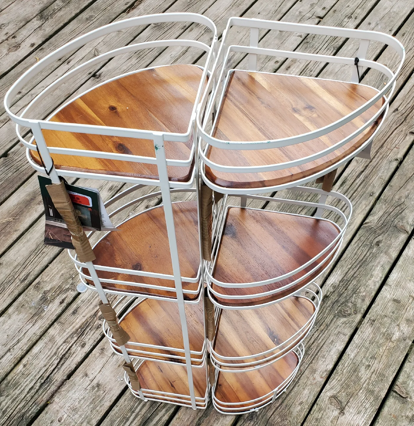 Wood Finish Shelf & Painted Accent Table and more image indicator(6)