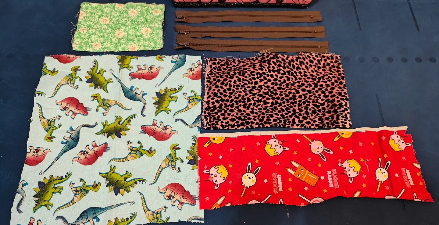 Pink Sewing Basket with Supplies and Fabric Prints🧡💖 image indicator(4)