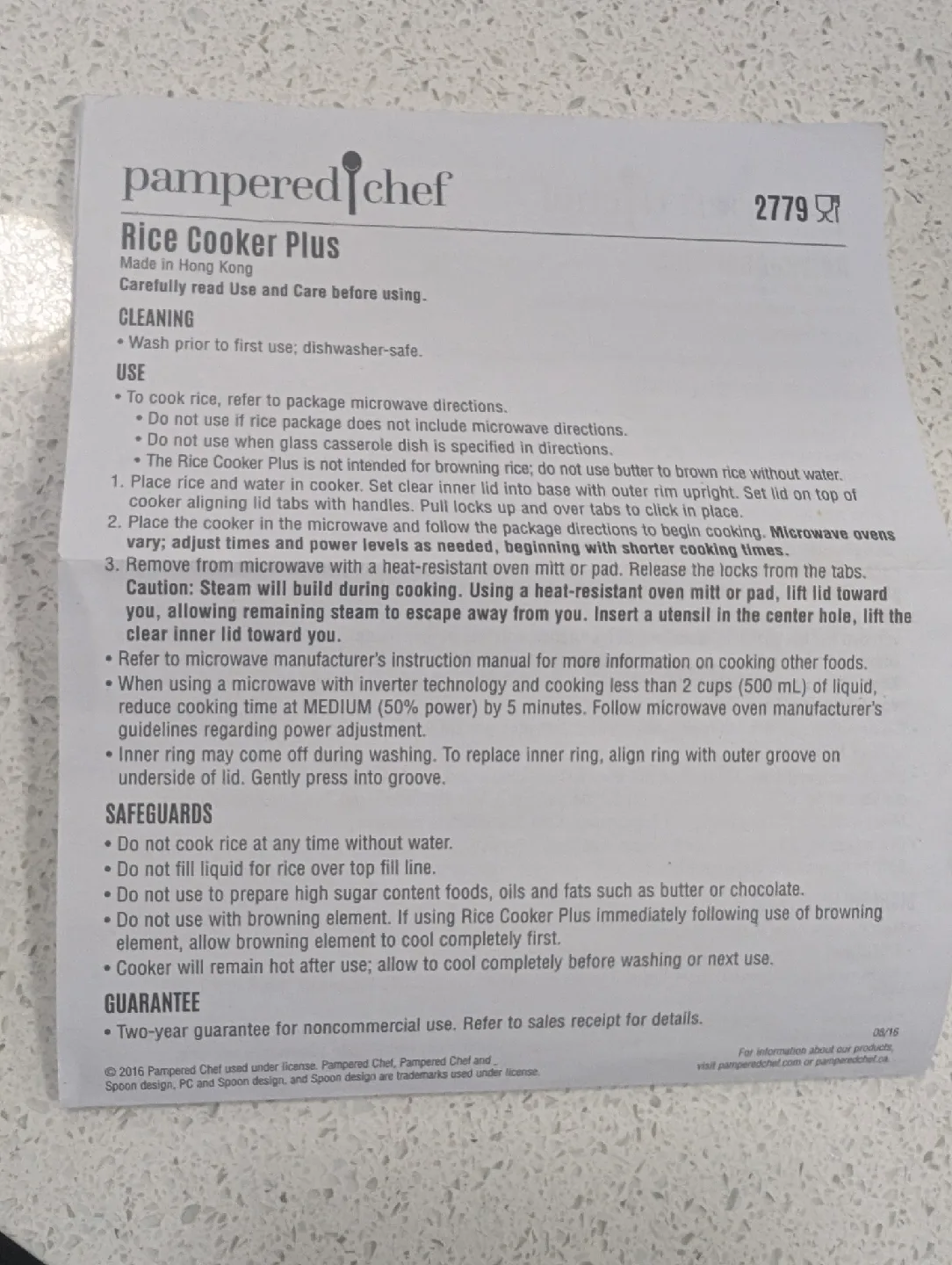 Microwavable rice cooker pampered chef & cooking instructions image indicator(4)