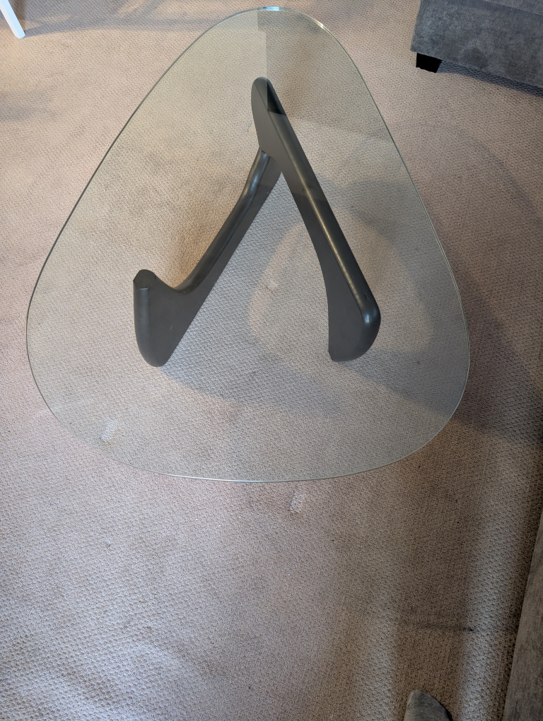 Glass Coffee Table with Modern Base - photo 2